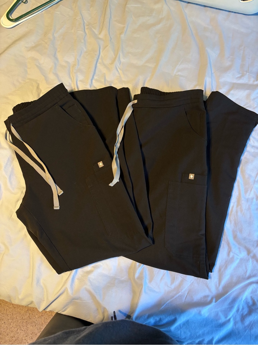 FIGS scrubs - 2 pair black pants, size small